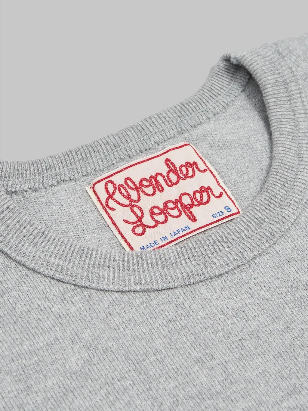 Wonder Looper Double Heavyweight Crewneck T-Shirt Heather Grey