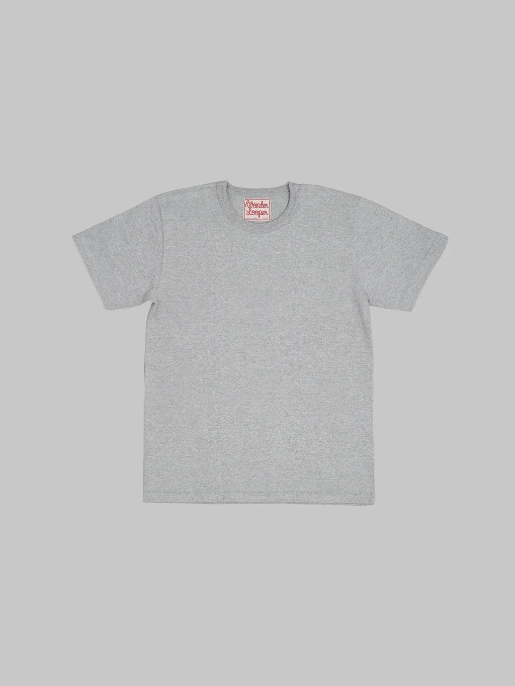 Wonder Looper Double Heavyweight Crewneck T-Shirt Heather Grey