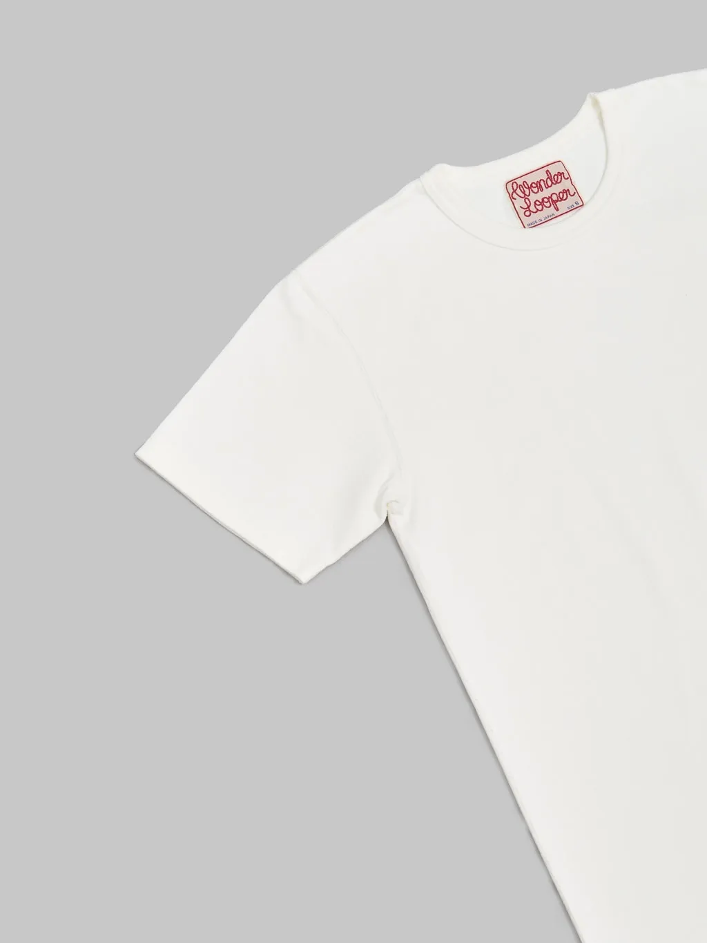Wonder Looper Double Heavyweight Crewneck T-Shirt White