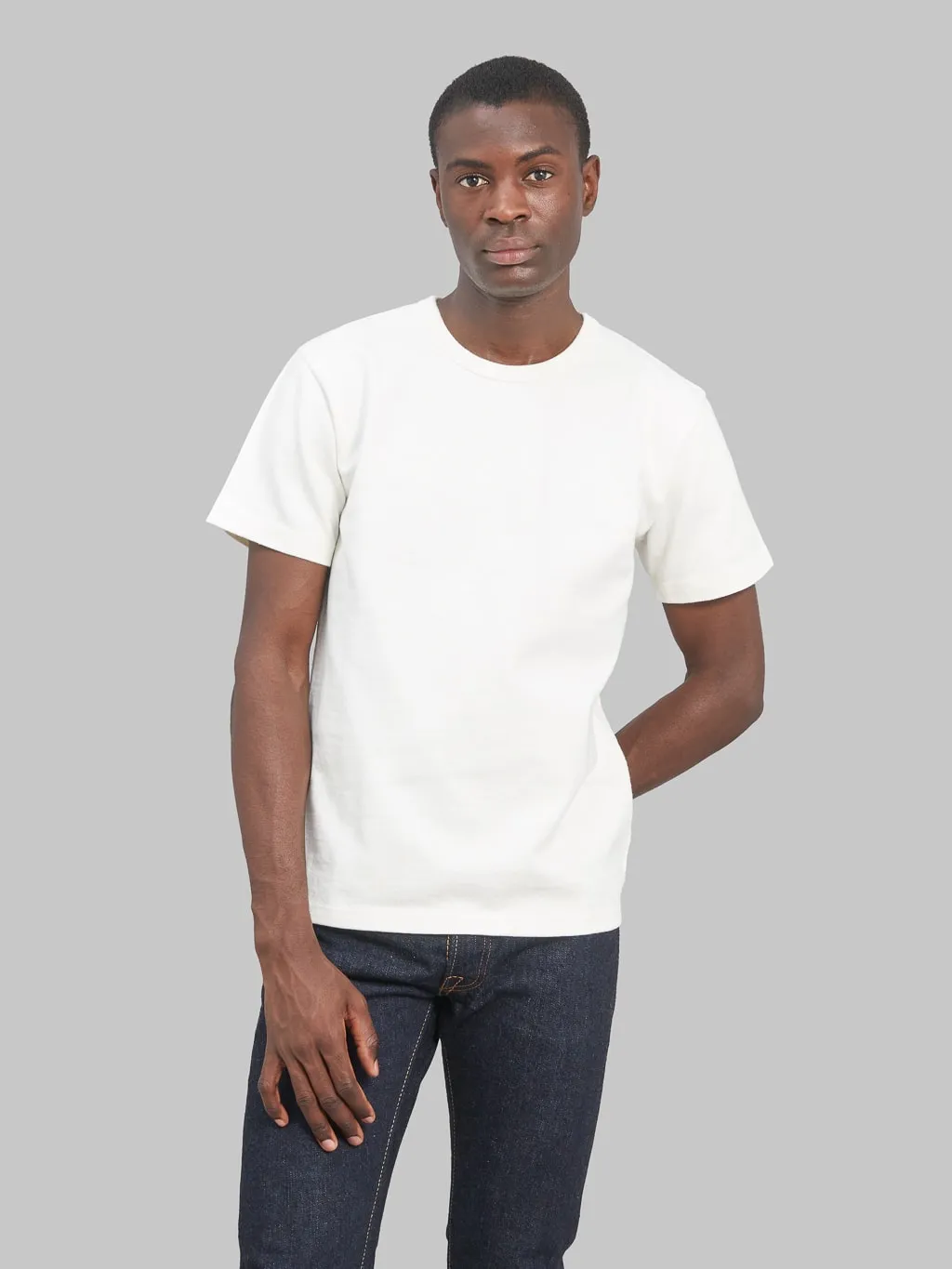 Wonder Looper Double Heavyweight Crewneck T-Shirt White
