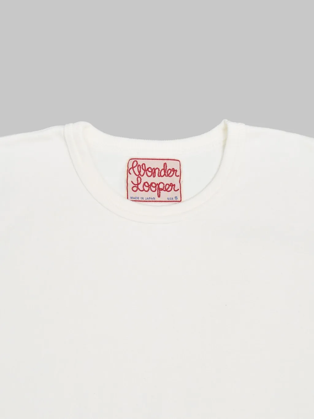 Wonder Looper Double Heavyweight Crewneck T-Shirt White