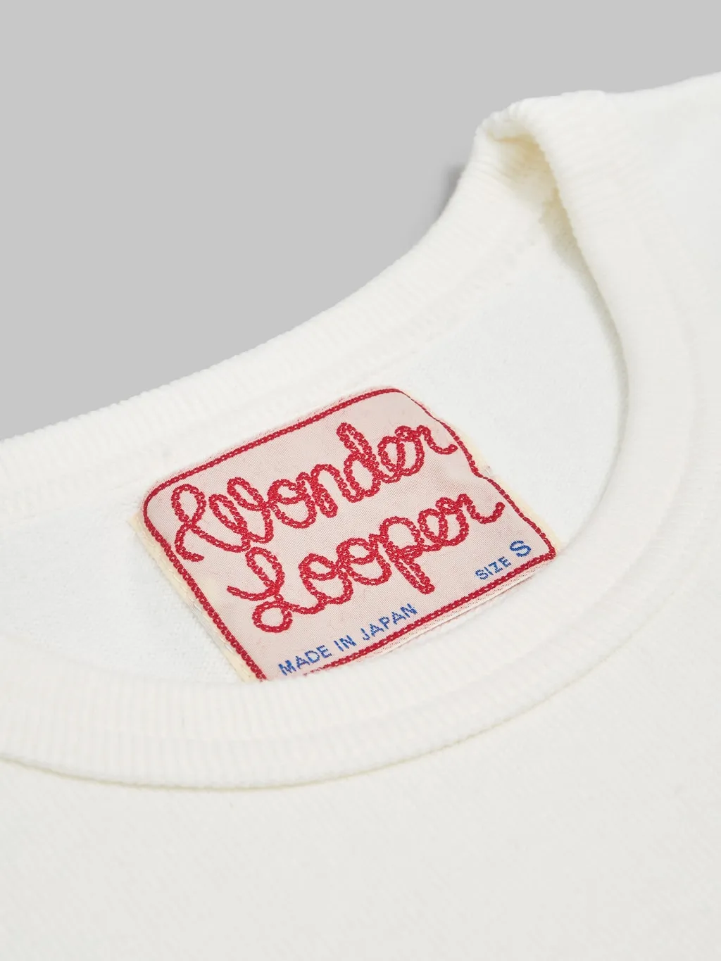 Wonder Looper Double Heavyweight Crewneck T-Shirt White