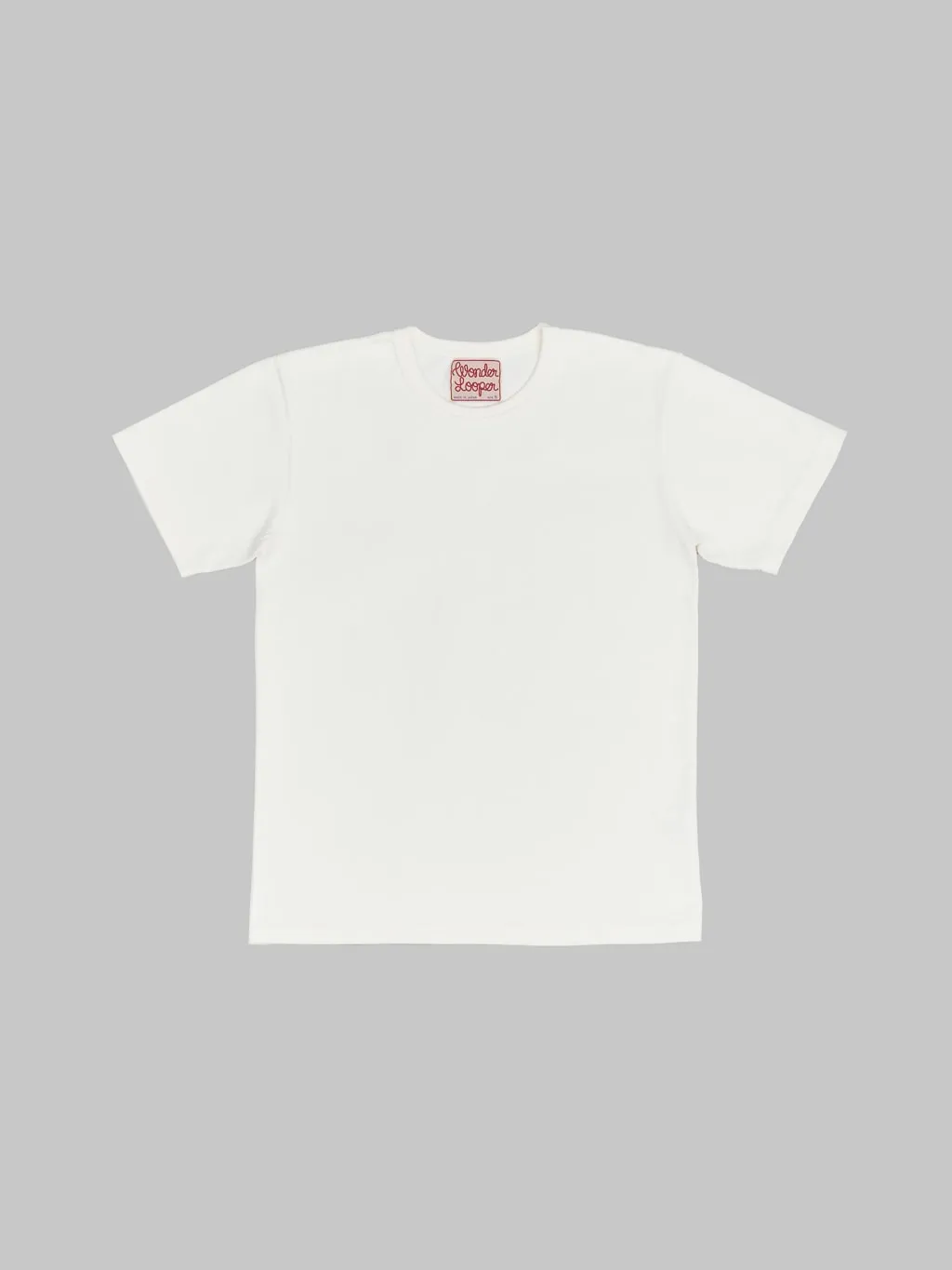 Wonder Looper Double Heavyweight Crewneck T-Shirt White